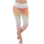 Abstract Floral Print Lightweight Velour Capri Yoga Leggings