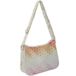 Abstract Floral Print Zip Up Shoulder Bag