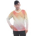 Abstract Floral Print Men s Pique Long Sleeve Tee