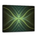 Abstract Green Stripes Canvas 20  x 16  (Stretched)