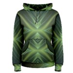 Abstract Green Stripes Women s Pullover Hoodie