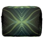 Abstract Green Stripes Make Up Pouch (Large)