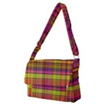 Pink Yellow Madras Plaid Full Print Messenger Bag (M)