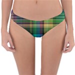 Colorful Madras Plaid Reversible Hipster Bikini Bottoms