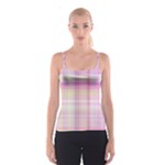 Pink Madras Plaid Spaghetti Strap Top