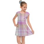 Pink Madras Plaid Kids  Cap Sleeve Dress