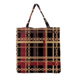 Red Black Checks Grocery Tote Bag