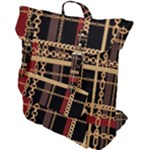 Red Black Checks Buckle Up Backpack