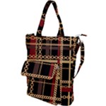 Red Black Checks Shoulder Tote Bag