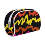 Multicolored Scribble Abstract Pattern Makeup Case (Small)