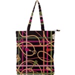 Checks Chain Pattern Double Zip Up Tote Bag