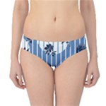 Stripes Blue White Hipster Bikini Bottoms