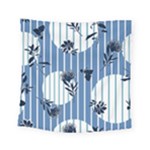 Stripes Blue White Square Tapestry (Small)