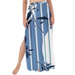 Stripes Blue White Maxi Chiffon Tie-Up Sarong