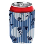 Stripes Blue White Can Holder