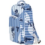 Stripes Blue White Double Compartment Backpack