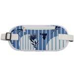 Stripes Blue White Rounded Waist Pouch