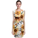 Sunflowers Classic Sleeveless Midi Dress