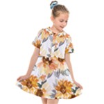 Sunflowers Kids  Short Sleeve Shirt Dress