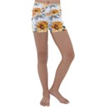 Sunflowers Kids  Lightweight Velour Yoga Shorts