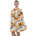 Sunflowers All Frills Chiffon Dress