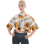 Sunflowers Mock Neck Tee