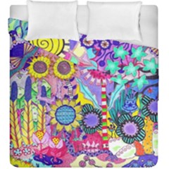 Double Sunflower Abstract Duvet Cover Double Side (King Size) from ArtsNow.com