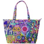 Double Sunflower Abstract Back Pocket Shoulder Bag 