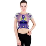 Chakra Design Crew Neck Crop Top