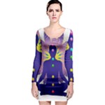 Chakra Design Long Sleeve Bodycon Dress