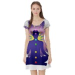 Chakra Design Short Sleeve Skater Dress