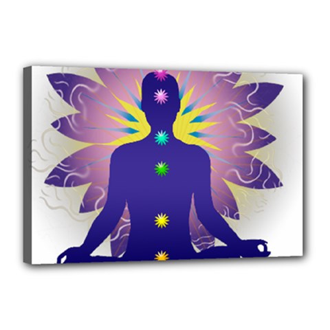 Chakra Design Canvas 18  x 12  (Stretched) from ArtsNow.com