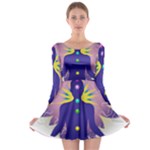 Chakra Design Long Sleeve Skater Dress