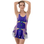 Chakra Design Ruffle Top Dress Swimsuit