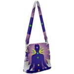 Chakra Design Zipper Messenger Bag