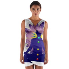Wrap Front Bodycon Dress 