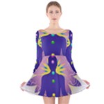 Chakra Long Sleeve Velvet Skater Dress