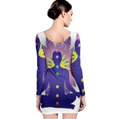 Long Sleeve Velvet Bodycon Dress 