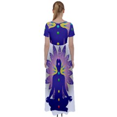 High Waist Short Sleeve Maxi Dress 
