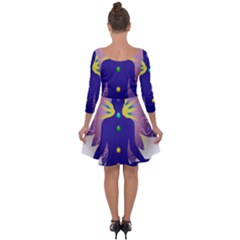 Quarter Sleeve Skater Dress 