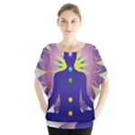 Chakra Batwing Chiffon Blouse