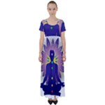 Chakra High Waist Short Sleeve Maxi Dress