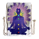 Chakra Design Drawstring Bag (Large)