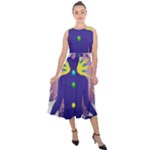 Chakra Midi Tie-Back Chiffon Dress