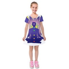 Chakra Kids  Short Sleeve Velvet Dress from ArtsNow.com