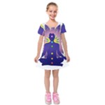 Chakra Kids  Short Sleeve Velvet Dress