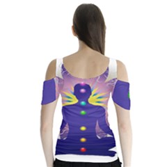 Butterfly Sleeve Cutout T-Shirt  