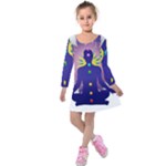 Chakra Kids  Long Sleeve Velvet Dress