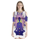 Chakra Shoulder Cutout Velvet One Piece