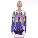 Velvet Long Sleeve Shoulder Cutout Dress 